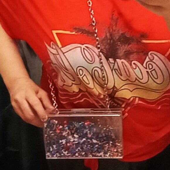 Clear Multi Color Sequin Crossbody - Picture 7 of 9